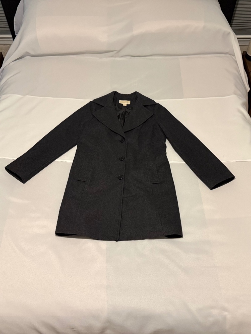 MICHAEL Michael Kors Lana Charcoal Gray Tailored Coat Size M